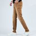 Men's Washed Ginger Jeans | Classic Straight Leg Fit | Vintage Leather Patch & Subtle Whiskering | All-Season Casual Denim Pants_mkmklike.com