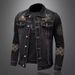 Pulse Pulse European American Style Trendy Embroidered Turn-Down Collar Denim Jacket For Men, New Autumn And Winter Vintage Street_mkmklike.com