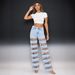 High-Waisted Wide-Leg Jeans For Women Hollow Out Patchwork Flowy Style Cross-Border Fashion Autumn_mkmklike.com