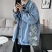Loom Teenager Denim Men Loose Casual Workwear Outerwear Autumn Winter Cool Jacket Hip Hop Trendy Brand_mkmklike.com