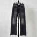Vintage Black Fringe Bootcut Jeans – Distressed Washed Denim Pants With Retro Styling Fashion Trends_mkmklike.com