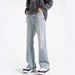 Men's Clothing Flared Jeans Spring And Autumn All Match Slim Large Size Straight Wide Leg Pants_mkmklike.com