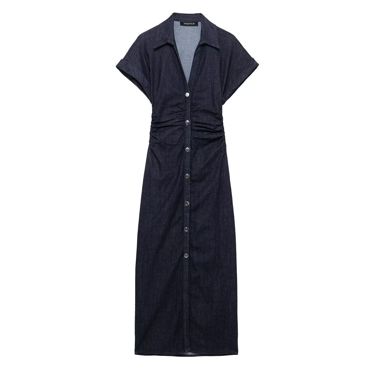 Women's Clothing, Women's Denim Midi Dress_mkmklike.com