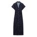 Women's Clothing, Women's Denim Midi Dress_mkmklike.com