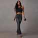 Vintage High Waist Flared Jeans For Women - Stretchy Denim Bell Bottoms With Classic Retro Style_mkmklike.com
