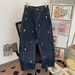 Men's Washed Straight-Leg Jeans – Vintage Streetwear Denim With Embroidered Accents_mkmklike.com