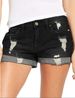 Women's Clothing Elastic Ripped Denim Shorts For Women_mkmklike.com