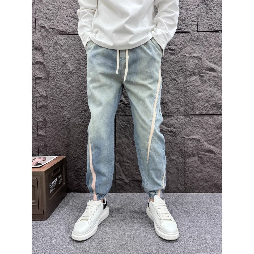 Men's Clothing Men's Straight Leg Jeans Vintage Washed Distressed Loose Fit Wide Leg Pants Autumn Winter High Street Trendy Clothing_mkmklike.com