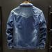 Autumn And Winter Fleece Thickened Denim Jacket Men's Korean Version Trend Loose Tooling Jacket Trendy Japanese Clothes_mkmklike.com