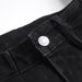 Unisex Retro Flared Jeans Five-Pointed Star Rhinestone Detail Loose Fit American High Street Style Trendy Painted Design_mkmklike.com