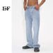 EF JEANS | 2023 New Light Blue Polished White Stretch Jeans With Slightly Pulled Back Waist_mkmklike.com