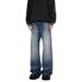 Suitable For All Seasons American Washed Vintage Distressed Fashion Jeans For Men Spring Autumn Straight Loose High Street Vibe Style Long_mkmklike.com
