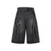 Men's Clothing Fashion Brand Personality Retro Street Men And Women All Match High Street Nostalgic Washed Drape Wave Casual Short Length Jeans_mkmklike.com