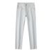 Four Seasons New Elastic Fabric White Jeans Men's High Quality Light Luxury Slim Fit Straight Pants Versatile Style_mkmklike.com