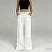 New European And American Style Cross-border Foreign Trade High-waisted Side-pocket Wide-leg Women's Jeans_mkmklike.com