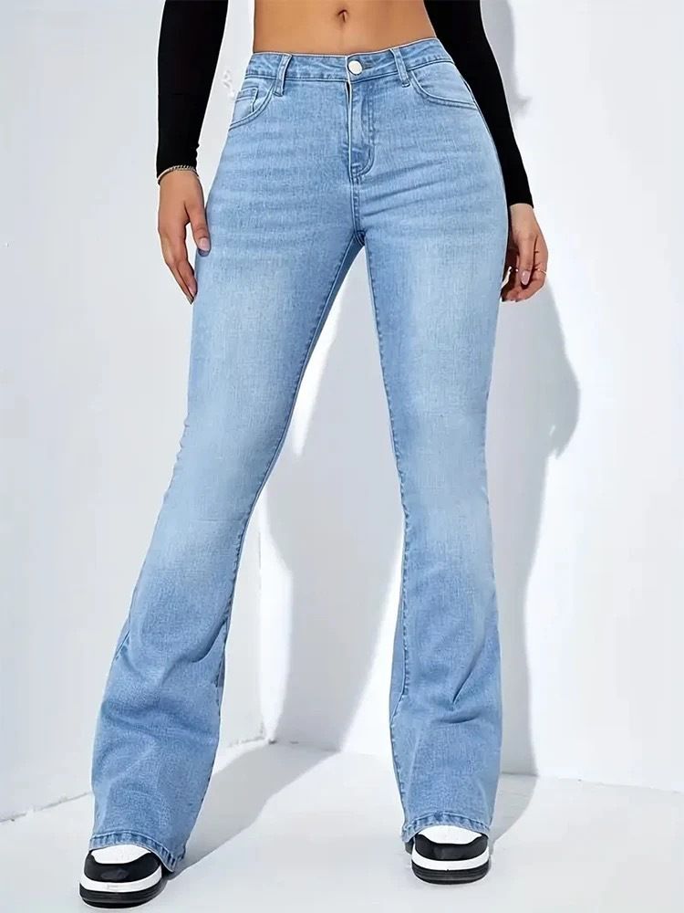 Women's Clothing Retro Flared Jeans For Women Summer New Style Trendy Straight Loose Design Niche Casual Pants Trendy_mkmklike.com