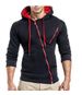 Men's Clothing Autumn and Winter New Classic Oblique Zipper Hooded Men's Casual Slim Sweater Jacket W01_mkmklike.com