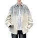 Men's Long Sleeved Denim Jacket 2025 Spring Loose Casual Gradient Trend Workwear Versatile And Cool Men's Shirt_mkmklike.com