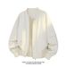 Black Padded Shoulder Boxy Short For Men, Spring Cleanfit High Street Flight Worker Style American Jacket_mkmklike.com