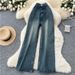 Vintage Washed High-Waisted Straight-Leg Jeans For Women - Distressed Denim With Rhinestone Details (Blue, S-2xl)_mkmklike.com