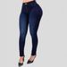 K New Women's Fashion High-waisted Stretch Skinny Jeans;_mkmklike.com