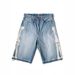 Men's Clothing Summer Men's Denim Shorts High Street Trendy Five Point Loose Straight Leg Style Embroidered Bones_mkmklike.com