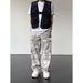 Spring And Autumn Snake Pattern Coated Camouflage Overalls Men And Women Loose Straight Spring And Summer Cool Handsome Street Style Pants Look Thin_mkmklike.com