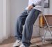 Spring And Autumn Straight Loose Star Pattern Jeans Men's New Retro Trend Casual Versatile Drape Wide Leg Trousers_mkmklike.com