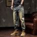Large Size Men's Clothing Spring And Summer Heavy Industry Retro Nine-point Jeans Men Plus Fat Plus Size American Small Straight Jeans Men_mkmklike.com