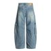 American High Street Vintage Washed Multi-Pocket Cargo Jeans Vibe Trendy Brand Men's Loose Curved Wide-Leg Pants_mkmklike.com