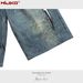 Men's Clothing Men's And Women's Spring And Summer New Old Retro Pants High Street Men And Women's Same Style 3D Scissors Printed Denim Shorts_mkmklike.com
