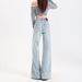 High Waist Stretchy Flare Jeans For Women - Slim Fit Bootcut Pants With Comfortable Elastic Fabric & Vintage Wash (Light Blue/Retro Blue, XS-2XL)_mkmklike.com