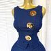 Women's Clothing Temperament Design Metal Button Round Neck Sleeveless Vest + High Waist Wide Leg Trousers Denim Suit For Women_mkmklike.com