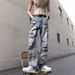 American Street Ripped Jeans Men's Design Sense Niche High Street Pants Trendy Brand Summer New Beggar Pants_mkmklike.com