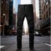 Unisex Y2K Punk Biker Stacked Flared Jeans, Matte Black, Cross Stitch & Checkerboard Patch, Breathable Summer_mkmklike.com