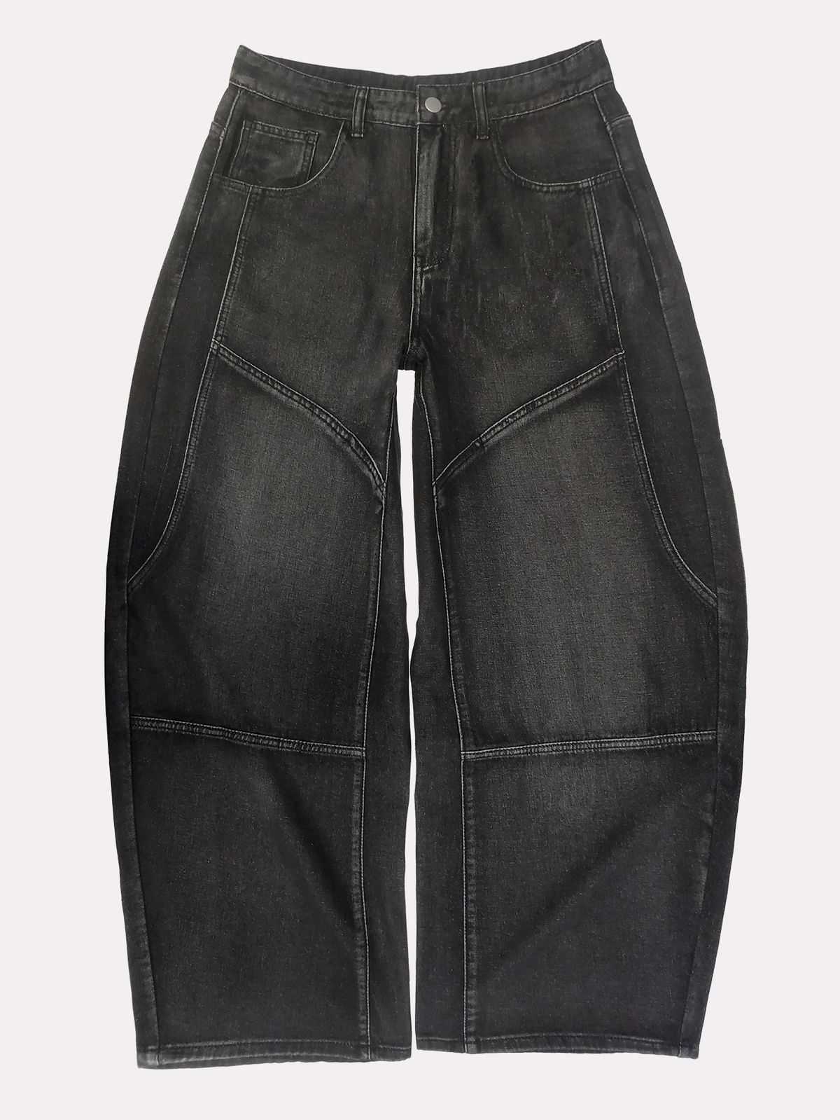 Vintage Washed Baggy Jeans – 90s Streetwear Relaxed Fit Denim Pants With Slight Flare (S-XXL, Unisex, Y2K Retro Style, Non-Stretch Cotton Blend)_mkmklike.com