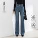 High-Waisted Stretch Flare Jeans For Women - 4-Way Elastic Bootcut Denim Pants (Long, Slim Fit, Korean Style)_mkmklike.com