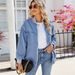 K New Women's Baseball Jacket With Zipper Denim Jacket_mkmklike.com