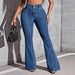 European American Foreign Trade Cross-border Women's New Spring Autumn Front And Back Spliced High-waisted Slimming_mkmklike.com