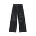 EF JEANS | 2024 New Product, Old, Broken Holes And Dirty Prints On European And American Streets, Straight Tube Loose Mopping Jeans Tide_mkmklike.com