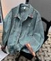 Men's Clothing Retro Plaid Lapel Denim Jacket – Unisex Distressed Vintage Style (Blue, Sizes M-3XL)_mkmklike.com