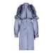 K Western Style Denim Trench Coat For Women; New Collection With A Belted Waist And A Leaf-like Hemline; Fashionable Coat._mkmklike.com