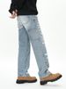 Men's Relaxed Fit Straight Leg Ripped Jeans - Washed Denim Pants For Casual Streetwear (S-XXXL)_mkmklike.com
