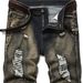 Men's Fashion Stretch Ripped Denim Shorts_mkmklike.com
