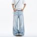 Men's Blue Straight Leg Jeans Spring Summer New Style Retro Cleanfit Whiskered Loose Breathable Versatile Long Pants_mkmklike.com