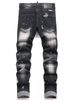 Men's Casual Stretchy Jeans Loose Fit Straight Leg Mid Waist Comfortable Workwear For Autumn Winter Everyday Use_mkmklike.com