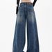 Vintage Distressed Wide-Leg Jeans For Women – Retro Blue High-Waisted Ripped Denim Pants (XS-4XL)_mkmklike.com