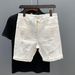 Men's Stretch Denim Shorts With Distressed Cat Whisker & Splatter Design - High Street Fashion Summer Casual Quarter-Length Shorts_mkmklike.com