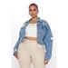 Women's Clothing Denim Jacket Fashion Ripped Tops Washed And Cut Denim Jacket_mkmklike.com