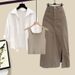 Chicco Chicco Autumn For Women New Style Elegant Sun Protection Shirt Versatile Vest Slimming Denim Skirt Three-Piece Set_mkmklike.com